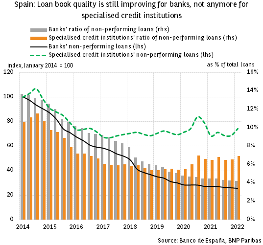 Spain: Deterioration in balance sheet quality at specialised credit institutions